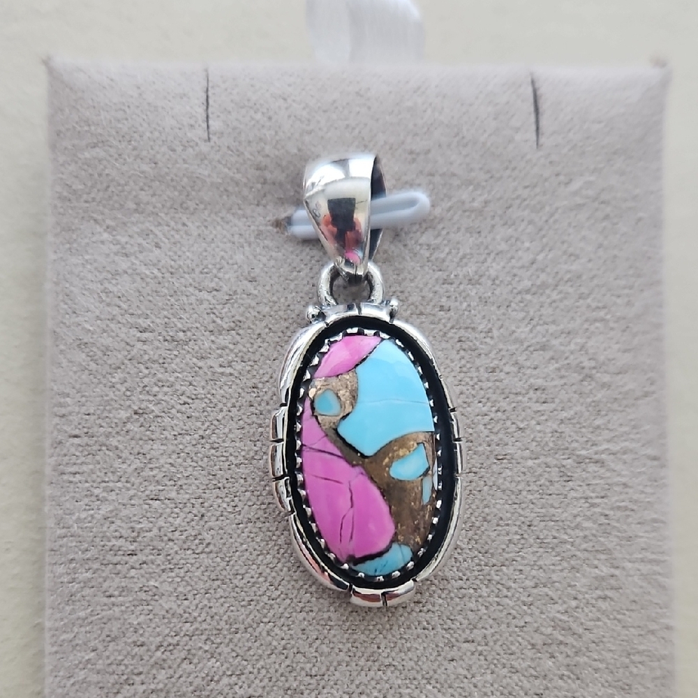 Cotton Candy Turquoise Pendant #2